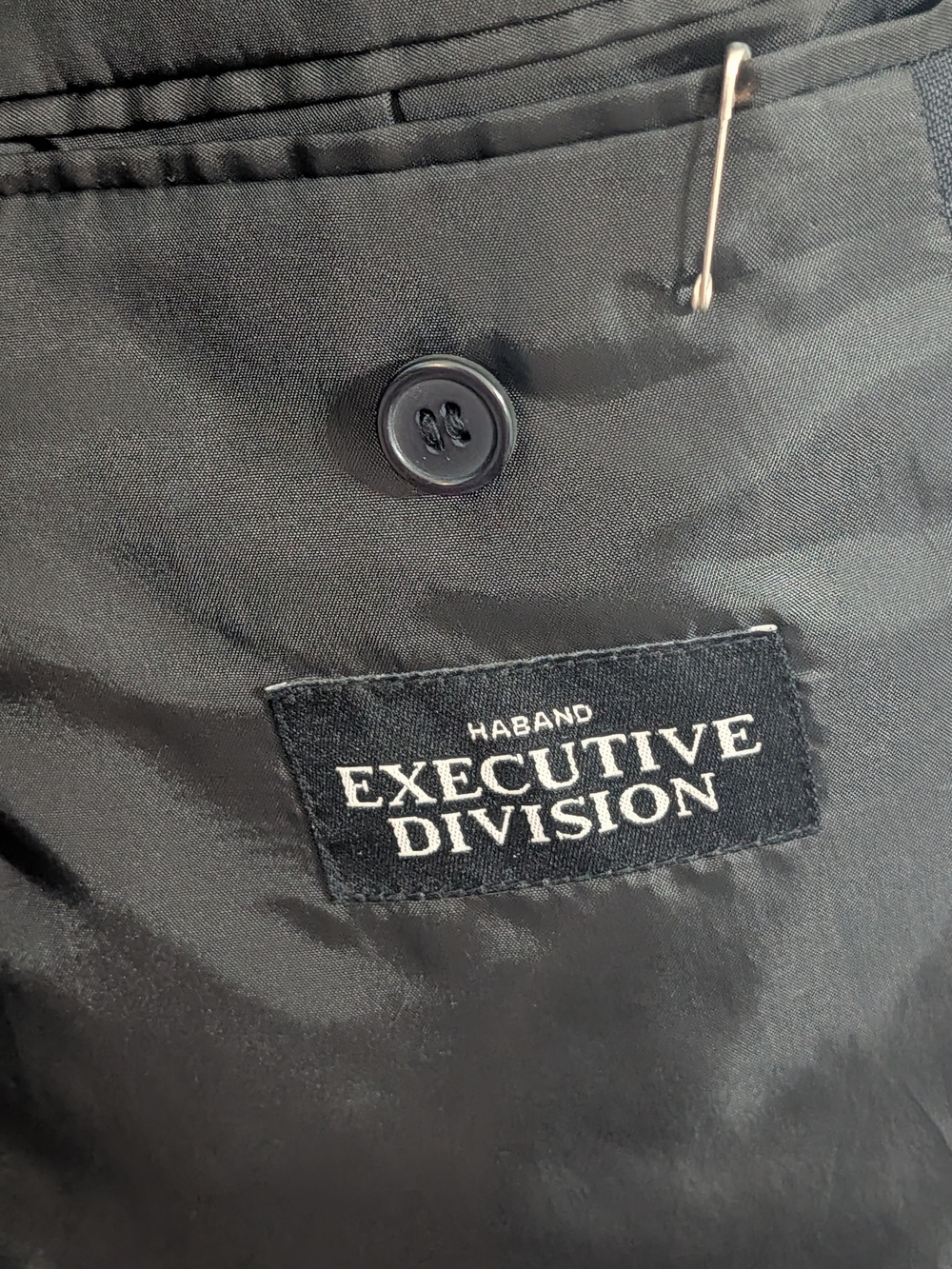 Haband Executive Division Men's Black Coat Jacket Blazer Suit Size 48S - Picture 4 of 6